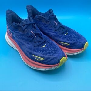 Hoka Blue and Pink Athletic Shoes
